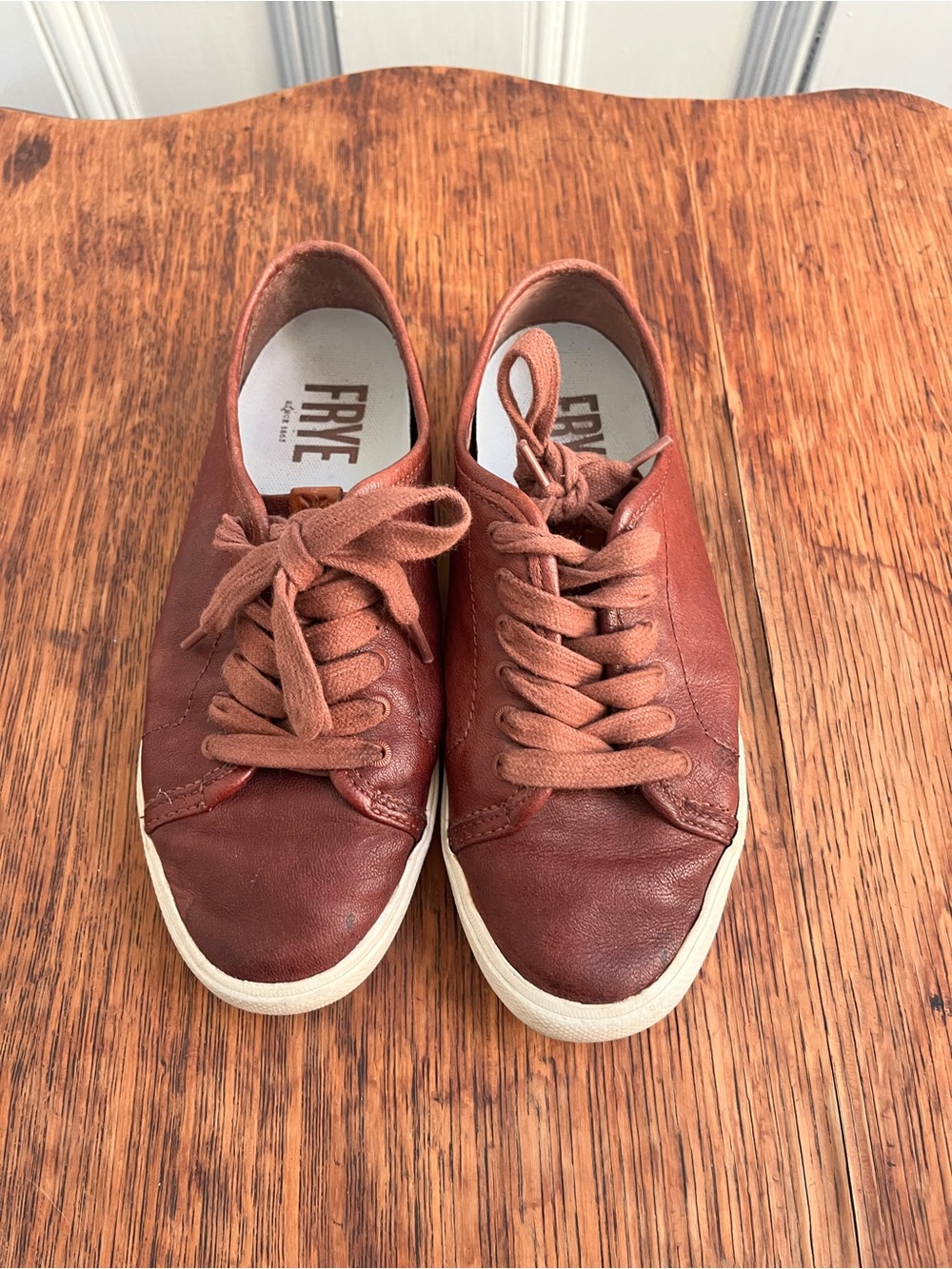 Frye Chestnut Leather Low-Top Sneakers